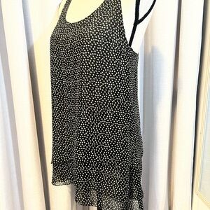 Club Monaco Floral Top with Tiered Hem